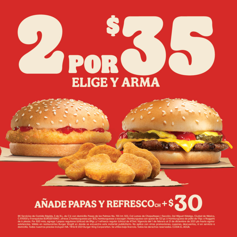 Elige y arma con Burguer King